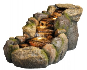 WATER FEATURE LED ROCKS FOUNTAIN